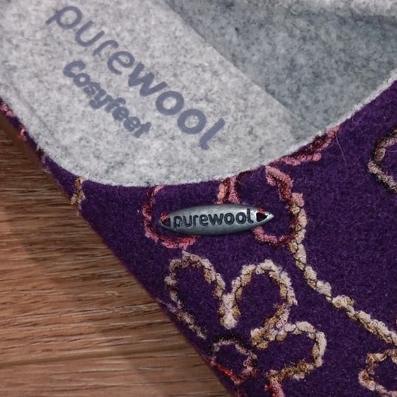 PUREWOOL COSYFEET floral slippers... #5716 - Picture 5 of 7